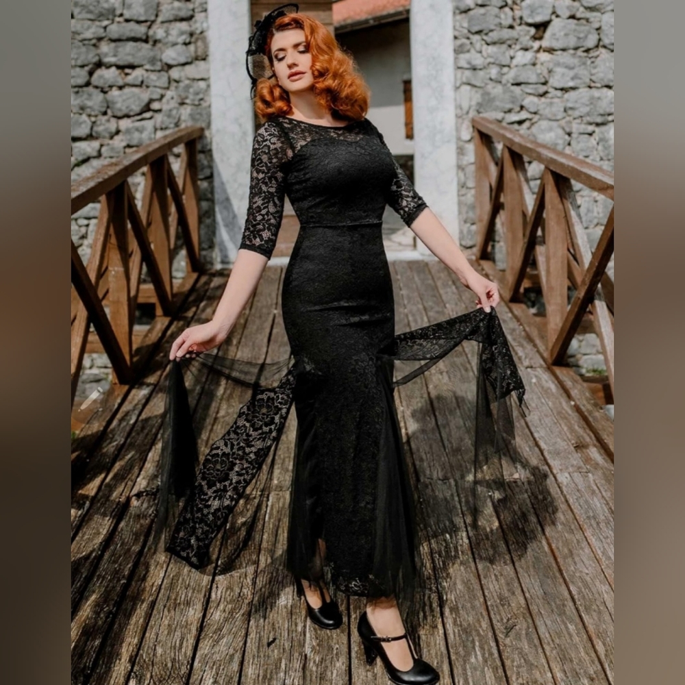 MIUSOL MERMAID BLACK DRESS